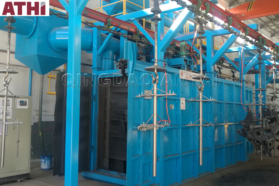 Q585 hanging chain type shot blasting machine